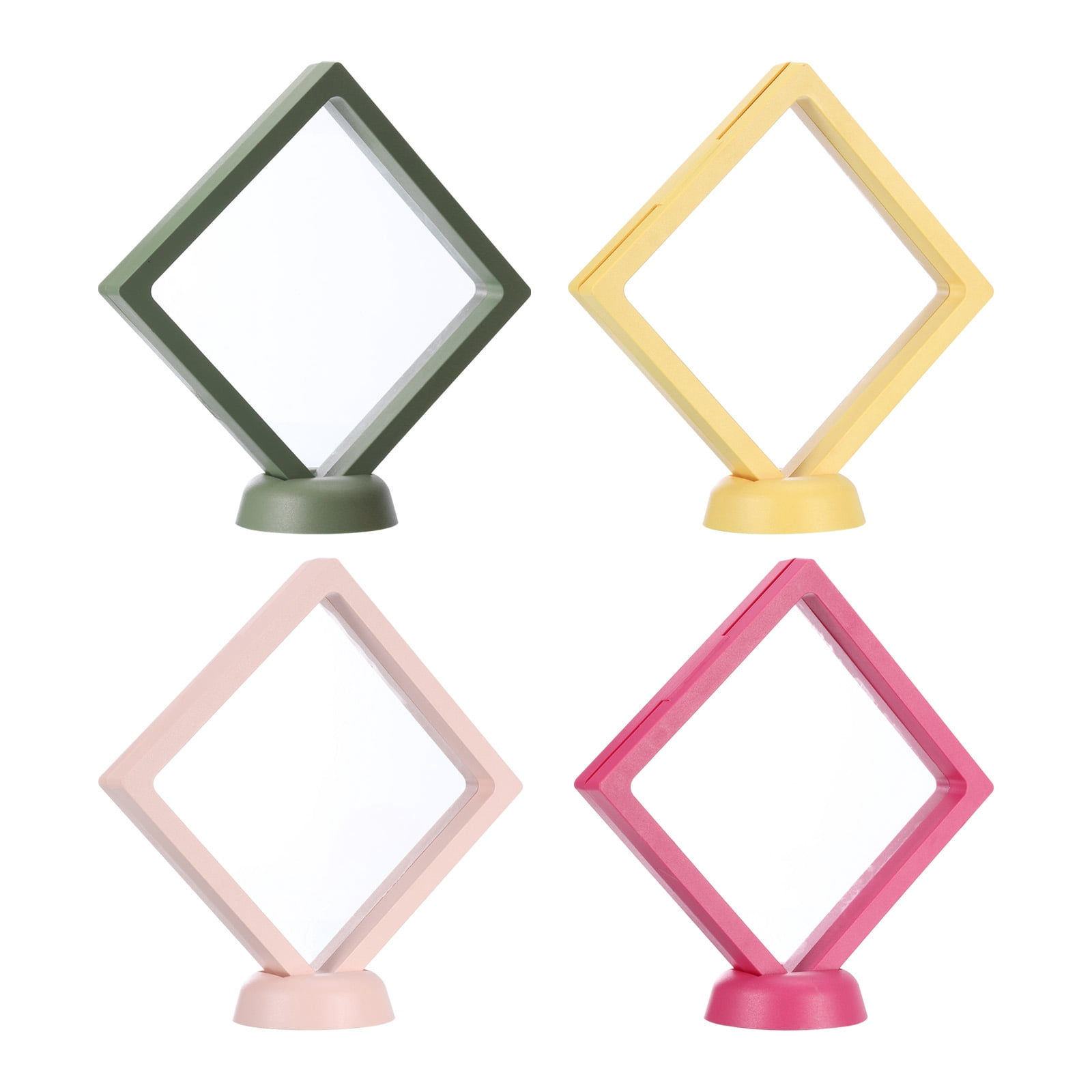 Uxcell Floating Frame Display Stand 3D Display Box with Base 4.33 Inch ...