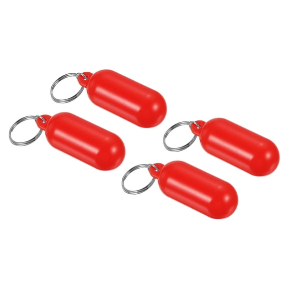 Uxcell Floating Keychain, Marine Sailing Key Chain Buoyant Keyrings Red