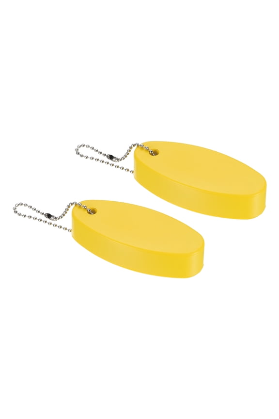 Floating Keychain, Oval Key Chain Buoyant Keyrings for Boating Yellow