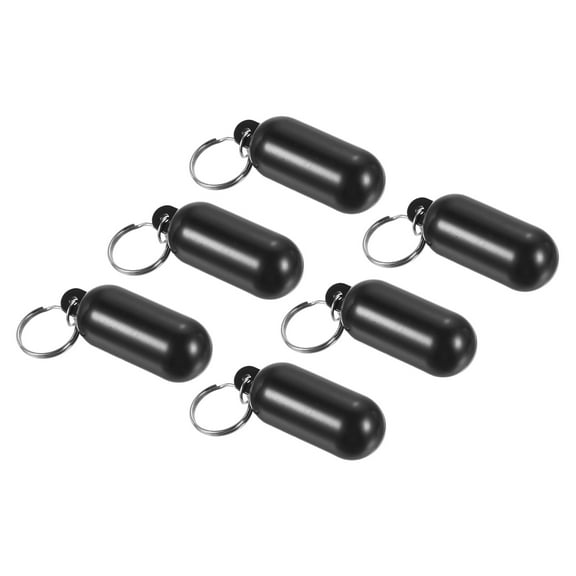 Uxcell Floating Keychains Marine Sailing Key Chain Buoyant Keyrings Black