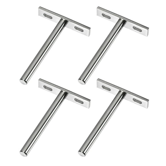 Uxcell Floating Shelf Invisible Support Bracket Round Shank 100mm Hardened Concealed Wall Support Set 4Pcs