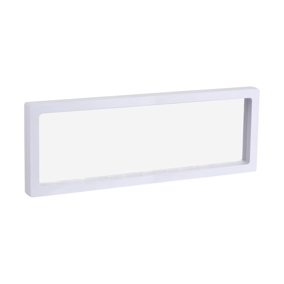 Uxcell Floating Thin Film Display Box, ABS Frame Case 11.81 inch x 4.33 inch x 0.79 inch(L*W*H) White