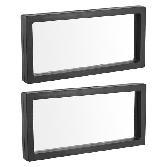 Uxcell Floating Thin Film Display Box, ABS Frame Case Rectangle 23cm x 11cm x 2cm Black 2pcs