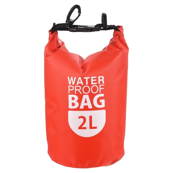 Uxcell Floating Waterproof Dry Bag, 2L Float Dry Bag Roll with Clear Window, Red