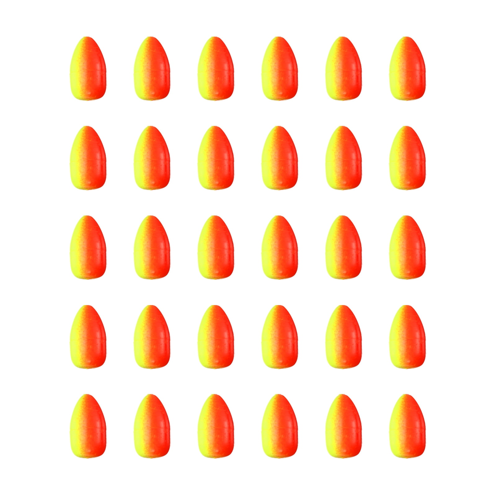 Dr.Fish 60-Piece Oval Foam Floats - Strike Indicators For Fly Fishing Trout, Walleye, Bass