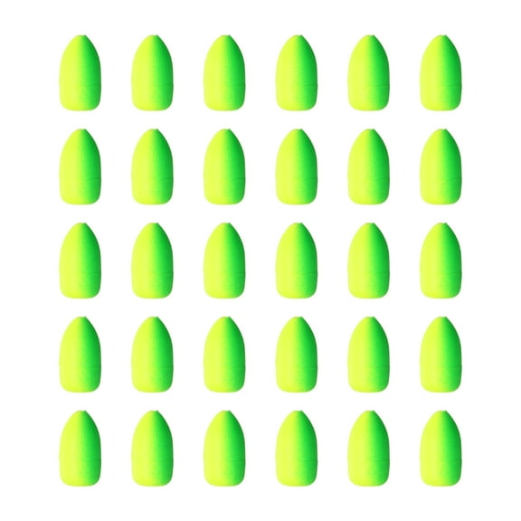 Uxcell Floats Fishing 0.5 Inch, Oval Foam Floats Fishing Rig for Fly Fishing Strike Indicators, Yellow Green 30Pcs