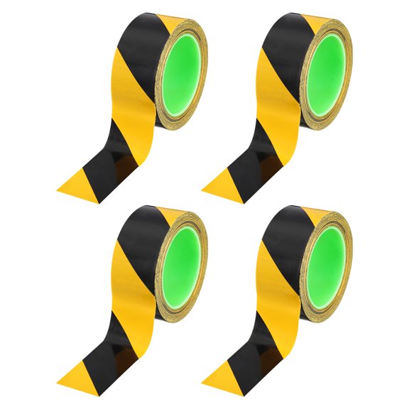 Uxcell Floor Marking Tape, Self-Adhesive Warning Safety Tape Caution Stripe for Walls Floors Pipes Black/Yellow