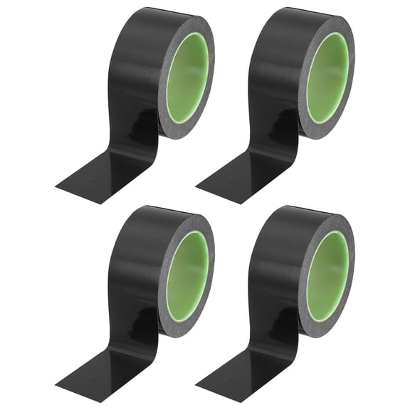 Uxcell Floor Marking Tape, Self-Adhesive Warning Safety Tape Caution Stripe for Walls Floors Pipes Black