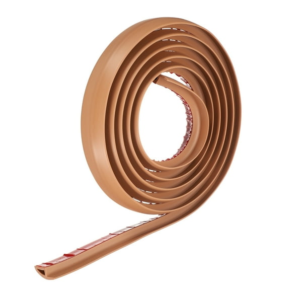 Uxcell Floor Transition Strip 1.4" 10ft Self Adhesive Carpet to Tile Transition Edging Trim for Uneven Floors Height 10mm, Brown