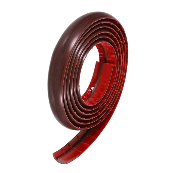 Uxcell Floor Transition Strip 10ft Self Adhesive Carpet Transition Edging Trim Strip 3 Meter Floor Strip for Height Less Than 5mm, Red Oak