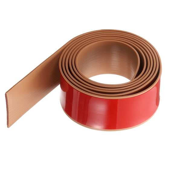 Uxcell Floor Transition Strip 2" Width 6.56ft Length Self-Adhesive Laminate Floor Strip Divider Floor Cover Strips Brown