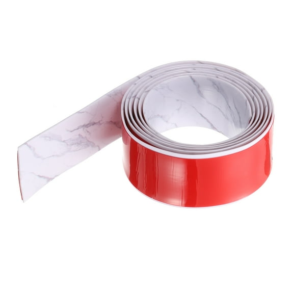 Uxcell Floor Transition Strip 2" 6.56ft Self-Adhesive Divider Strip White Texture