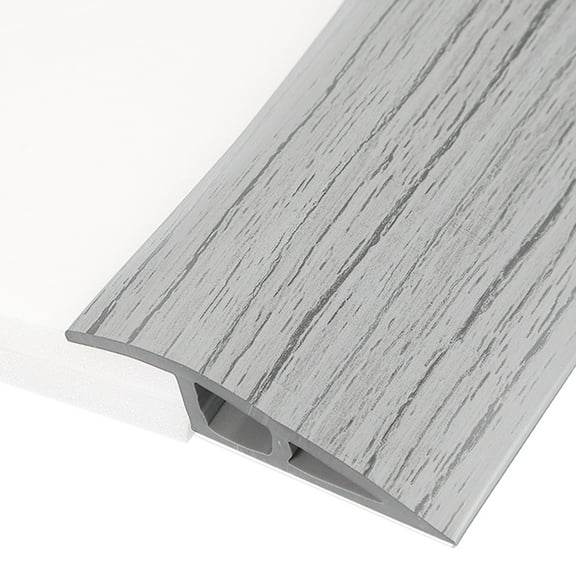 Uxcell Floor Transition Strip 3.3ft Self-Adhesive Flooring Edge Trim Strip for Uneven Floors Gaps from 1/4" to 3/8", Light Gray