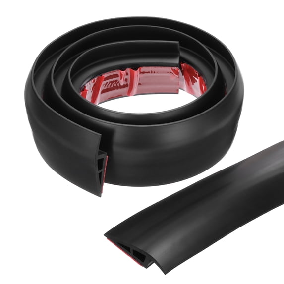 Uxcell Floor Transition Strip Self Adhesive, Cover for Uneven Floors 0.5" x 3.3ft Black