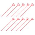 thumbnail image 1 of Uxcell Floral Pick Card Holder, 80Pcs 9" Plastic Straight Head Heart Stick Flower Pick Card Holder, Red, 1 of 6