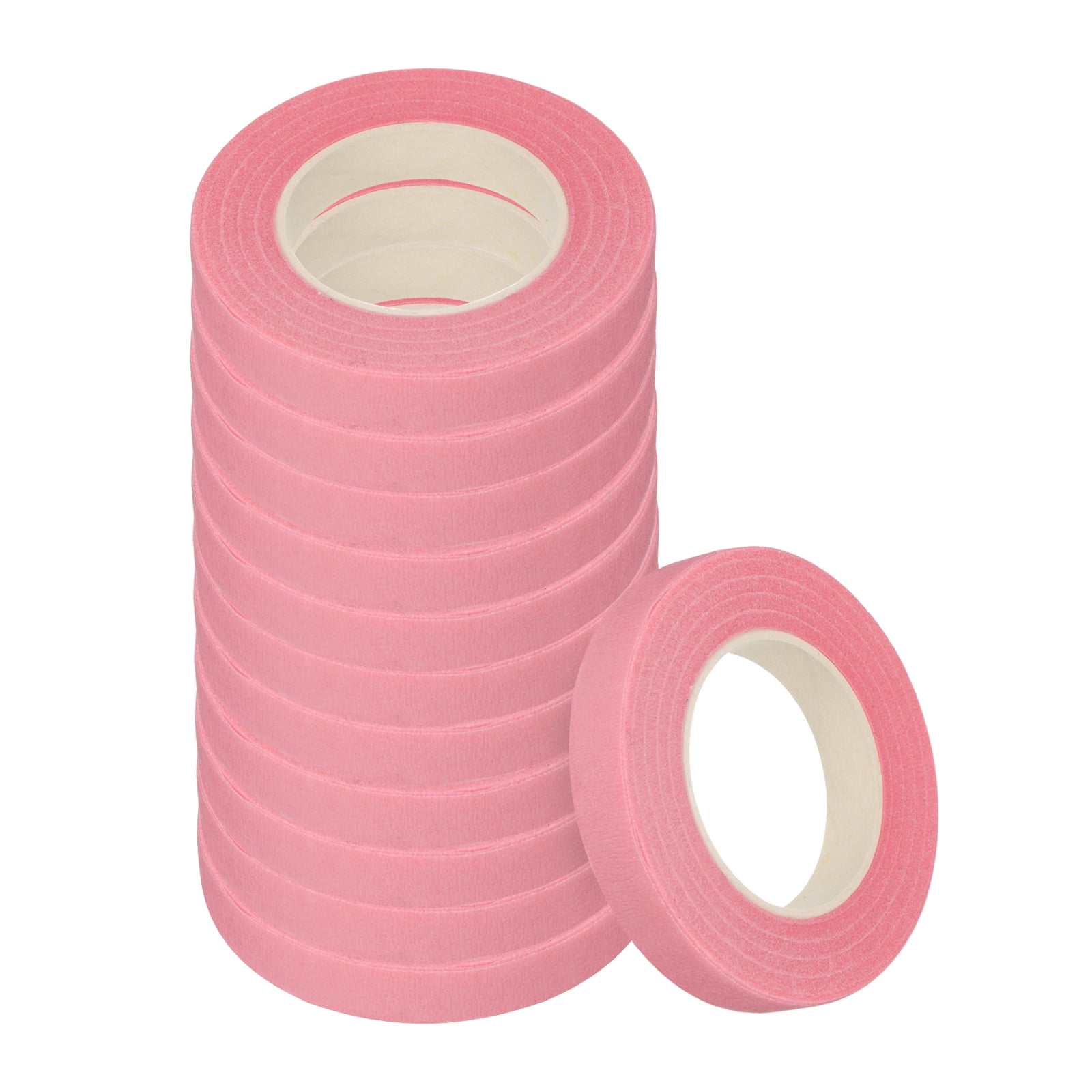 Uxcell Floral Stem Wrap Tape Floral Tape for Bouquet Crafts Wedding Arrangement Pack of 12,Pink