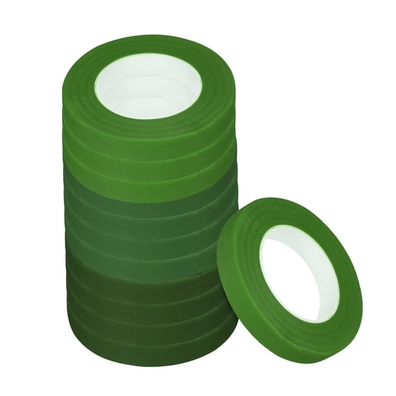 Uxcell Floral Stem Wrap Tapes Floral Tape for Bouquet Crafts Wedding Arrangement Pack of 12,Mixed Color