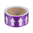 thumbnail image 1 of Uxcell Flow Arrow Tape, Polyethylene Pipe Marking Sticker, 2 inch x 66 ft, Purple/White, 1 of 5