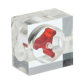 Uxcell Flow Indicator, Acrylic Water Cooling Monitoring Red Square G1/4 for PC Water Cooling System