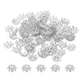 thumbnail image 1 of Uxcell Flower Bead Caps, 100Pcs 11x4mm Hollow Metal Spacer Bead End Caps Silver Tone, 1 of 6