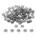 thumbnail image 1 of Uxcell Flower Bead Caps, 100Pcs 8x3mm Hollow Metal Spacer Bead End Caps Black, 1 of 6