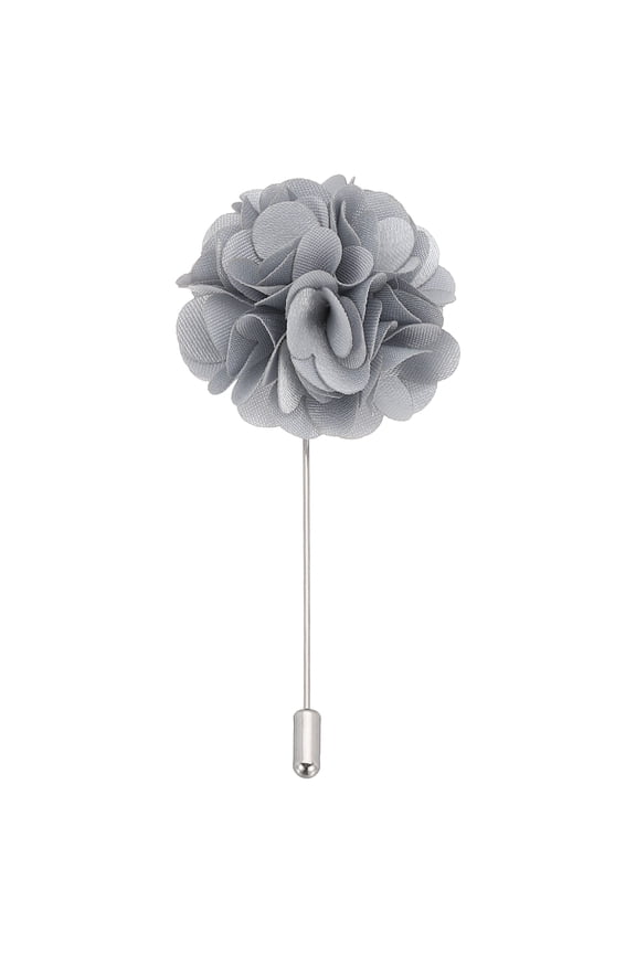 Flower Boutonnieres Pin, 1 Pcs Lapel Pin for Men Camellia Flower for Suit Wedding Anniversary, Light Purple/White