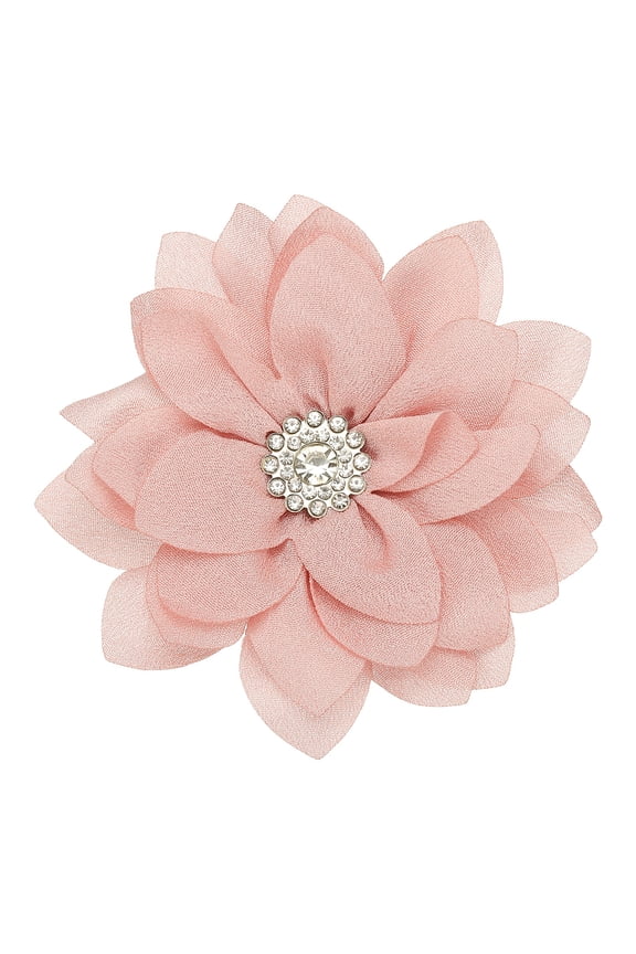 3.54 x 3.54 inch Flower Brooch Pin Hair Flower Clips Floral Brooch Fabric Handmade Hairpin Dusty Rose