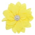 thumbnail image 1 of Uxcell 3.54 x 3.54 inch Flower Brooch Pin Hair Flower Clips Floral Brooch Fabric Handmade Hairpin Yellow, 1 of 7