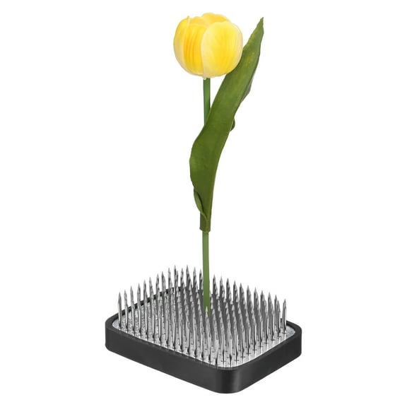 Uxcell Flower Frog 2.76" x 1.97" Rectangle Steel Flower W Rubber Base