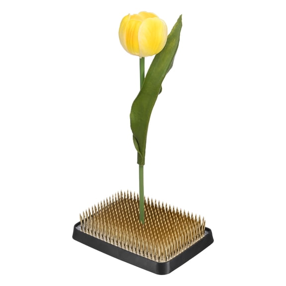 Uxcell Flower Frog 3.78" x 2.76" Rectangle Copper Flower W Rubber Base