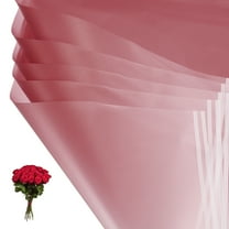 Uxcell Flower Gift Wrapping Paper, Waterproof Bouquet Wrap for Wedding DIY Craft Pink