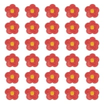 Uxcell Flower Iron on Patches, Embroidered Sew on Applique Repair Patch for Backpacks Clothing Shoes Hats Red