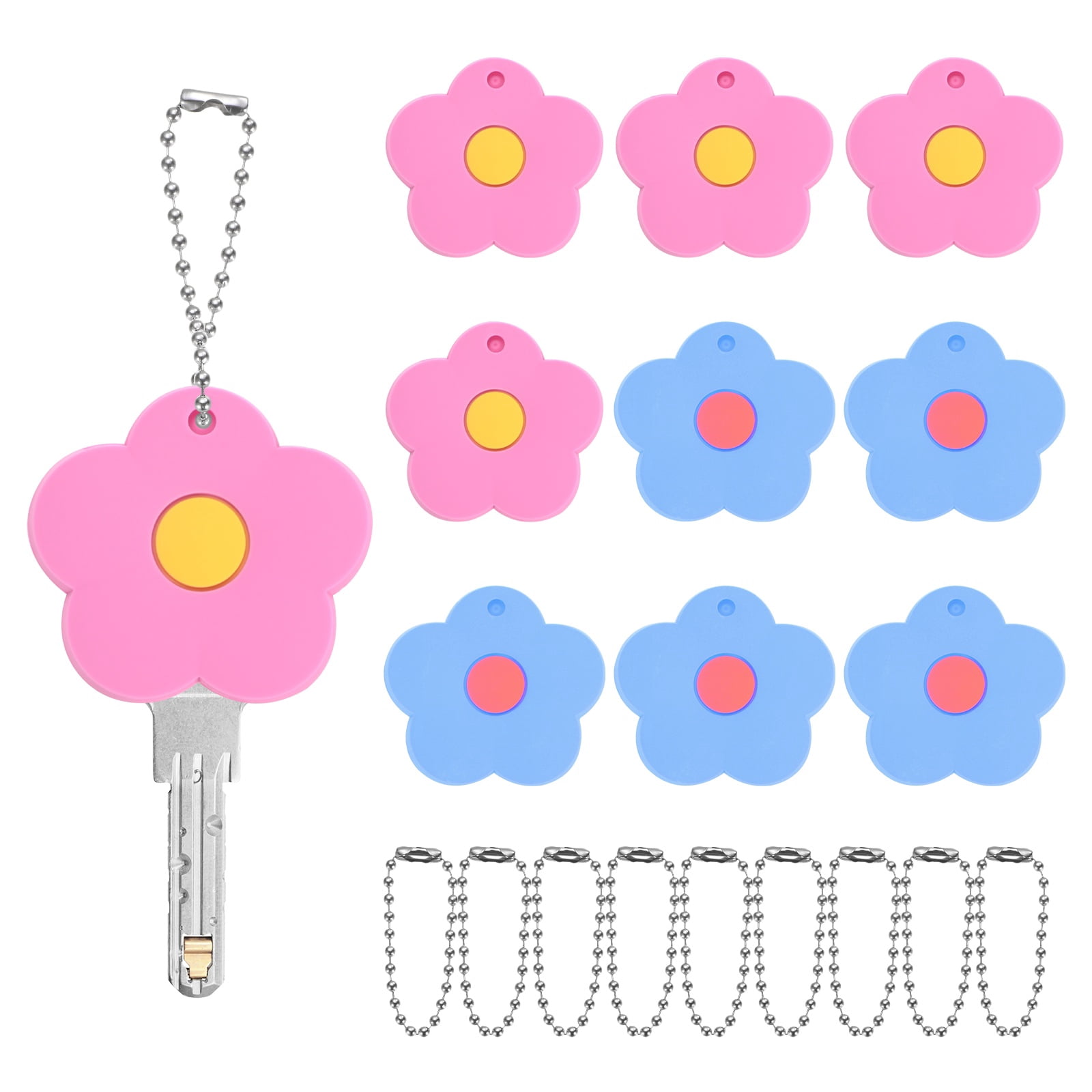 Uxcell Flower Key Covers Caps [10Pcs] - Cute Key Toppers Identifiers ...
