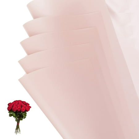 Uxcell Flower Wrapping Paper Iridescent Double Sided Florist Bouquet Packaging Solution Dark Pink