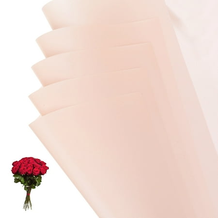 Uxcell Flower Wrapping Paper, Iridescent Double Sided Florist Packaging Pink