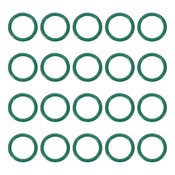 Uxcell Fluorine Rubber O-Ring 4mm OD 1mm ID 1.5mm Width, Metric FKM Sealing Gasket Replacement, Green 20 Pcs