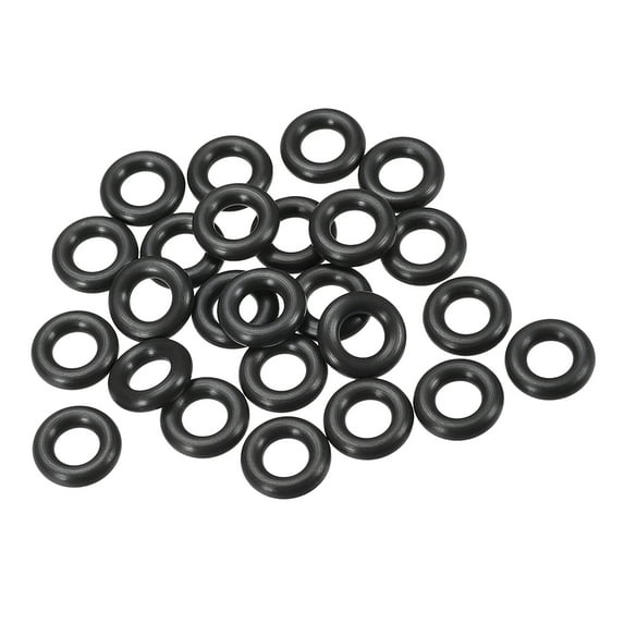Uxcell Fluorine Rubber O Rings 0.51" OD, 0.24" Inner Diameter, 0.14" Width, Seal Gasket Black 25Pcs