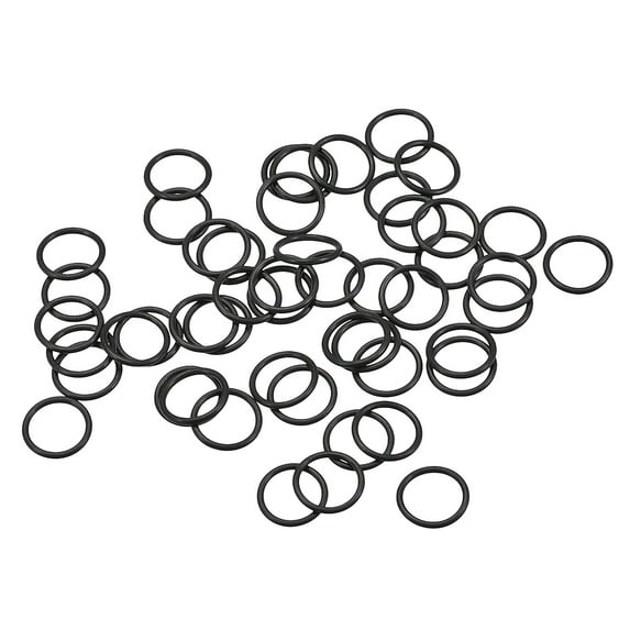 Uxcell Fluorine Rubber O Rings 9mm OD, 7mm Inner Diameter, 1mm Width, Seal Gasket Black 50Pcs