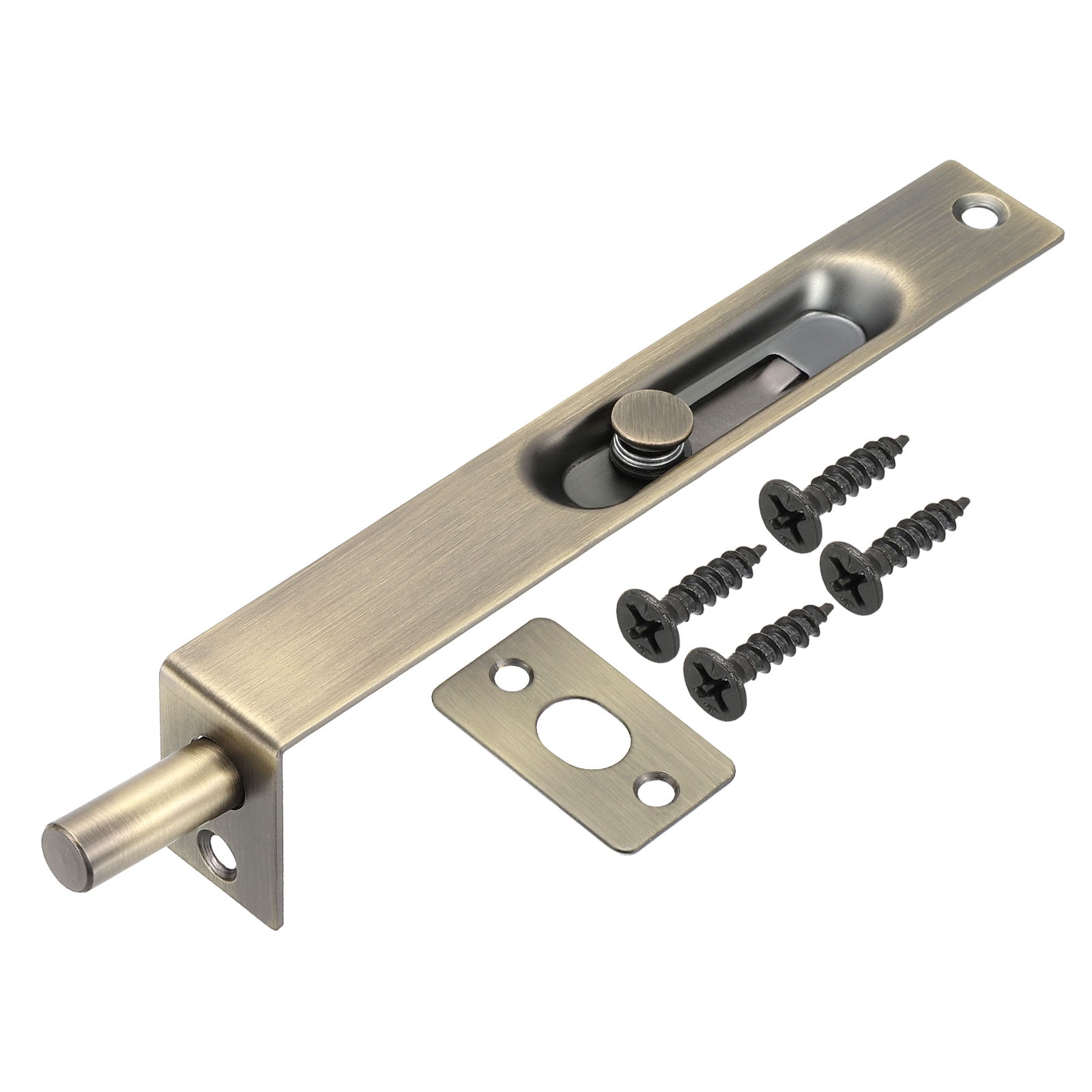 Uxcell Flush Bolt 6" x 0.87", Stainless Steel French Door Lock for Wood ...