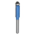 thumbnail image 1 of Uxcell Flush Trim Router Bit 1/4" Shank 3/8" Dia for Woodworking, Blue, 1 of 6