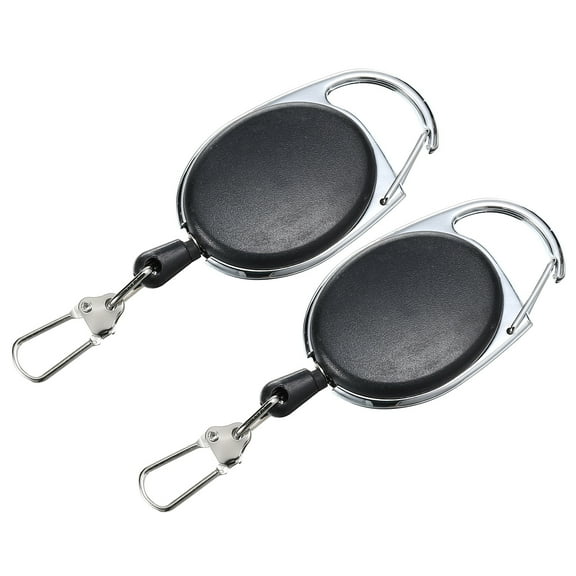 Uxcell Fly Fishing Retractor Fly Fishing Anglers Combo Tool Fishing Gear for Nippers Fly Float Belt Loops, 3 Pack Black