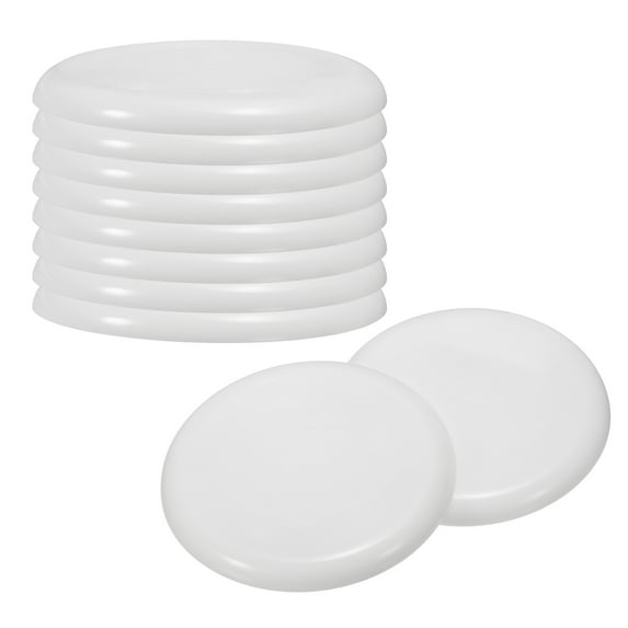 Uxcell Flying Disc Colorful Plastic Flying Disk Flyer for Outdoor Sports Training Playing Lawn Game White