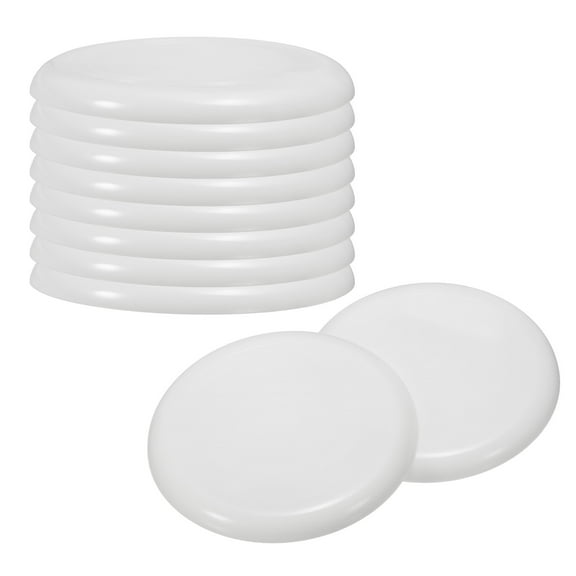 Uxcell Flying Disc Colorful Plastic Flying Disk Flyer for Outdoor Sports Training Playing Lawn Game White