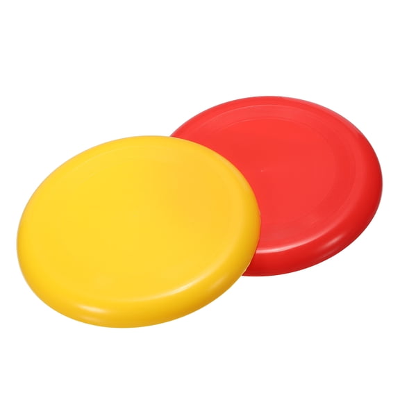 Uxcell Flying Disc Plastic Flying Disk Flyer for Outdoor Sports Training Playing Lawn Game Yellow/Red