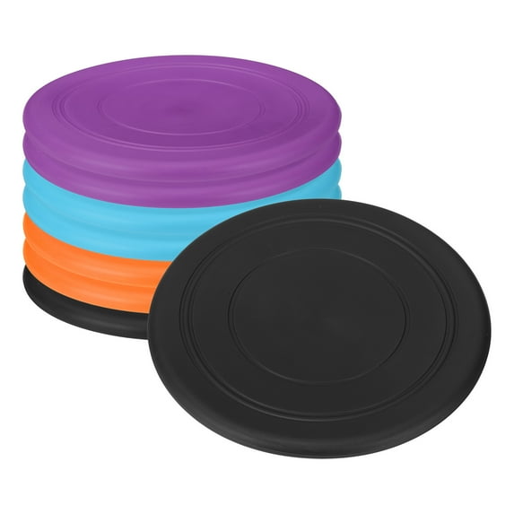 Uxcell Flying Disc Soft Silicone Colorful Flying Disk Flyer for Outdoor Sports Training Playing Lawn Game Blue/Purple/Black/Orange