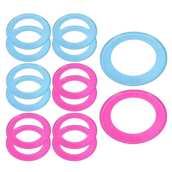 Uxcell Flying Rings, 14 Pack PP Plastic Flying Discs for Sports Outdoor Playing Game Beach Pool Activities, 2 Color