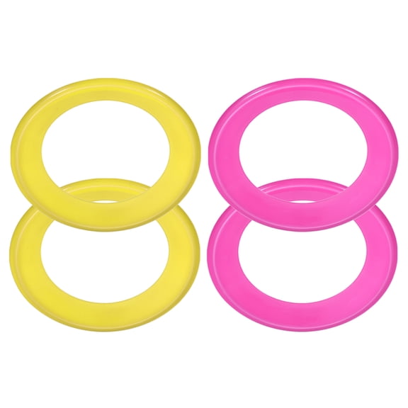 Uxcell Flying Rings, 4Pcs PP Plastic Flying Discs for Sports Outdoor Playing Game Beach Pool Activities, 2 Colors