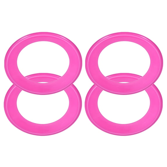 Uxcell Flying Rings, 4Pcs PP Plastic Flying Discs for Sports Outdoor Playing Game Beach Pool Activities, Pink