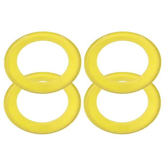 Uxcell Flying Rings, 4Pcs PP Plastic Flying Discs for Sports Outdoor Playing Game Beach Pool Activities, Yellow