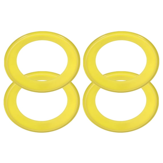 Uxcell Flying Rings, 4Pcs PP Plastic Flying Discs for Sports Outdoor Playing Game Beach Pool Activities, Yellow